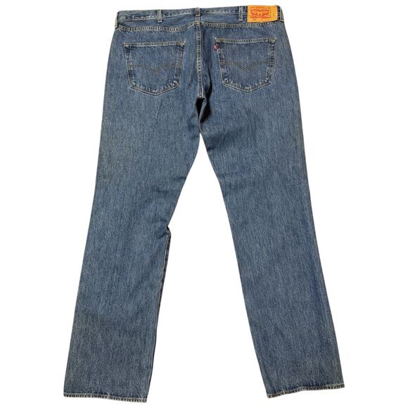 Levi's 501 Button Fly Jeans Medium Wash 42x34 - Picture 1 of 5